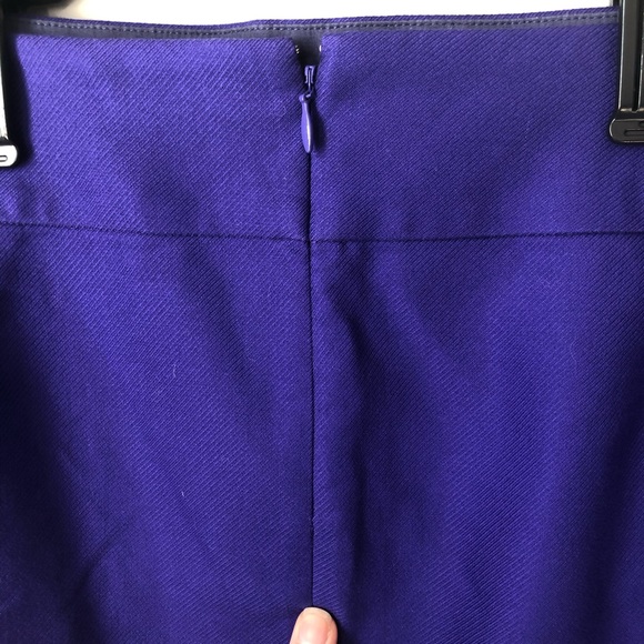 J. Crew Factory Bright Purple 100% Cotton Pencil Mini Skirt 10 - Picture 5 of 5